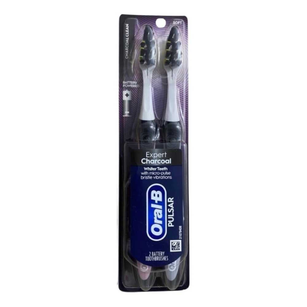 Oral-B Pulsar Expert Charcoal Battery 2 Pack Toothbrushes